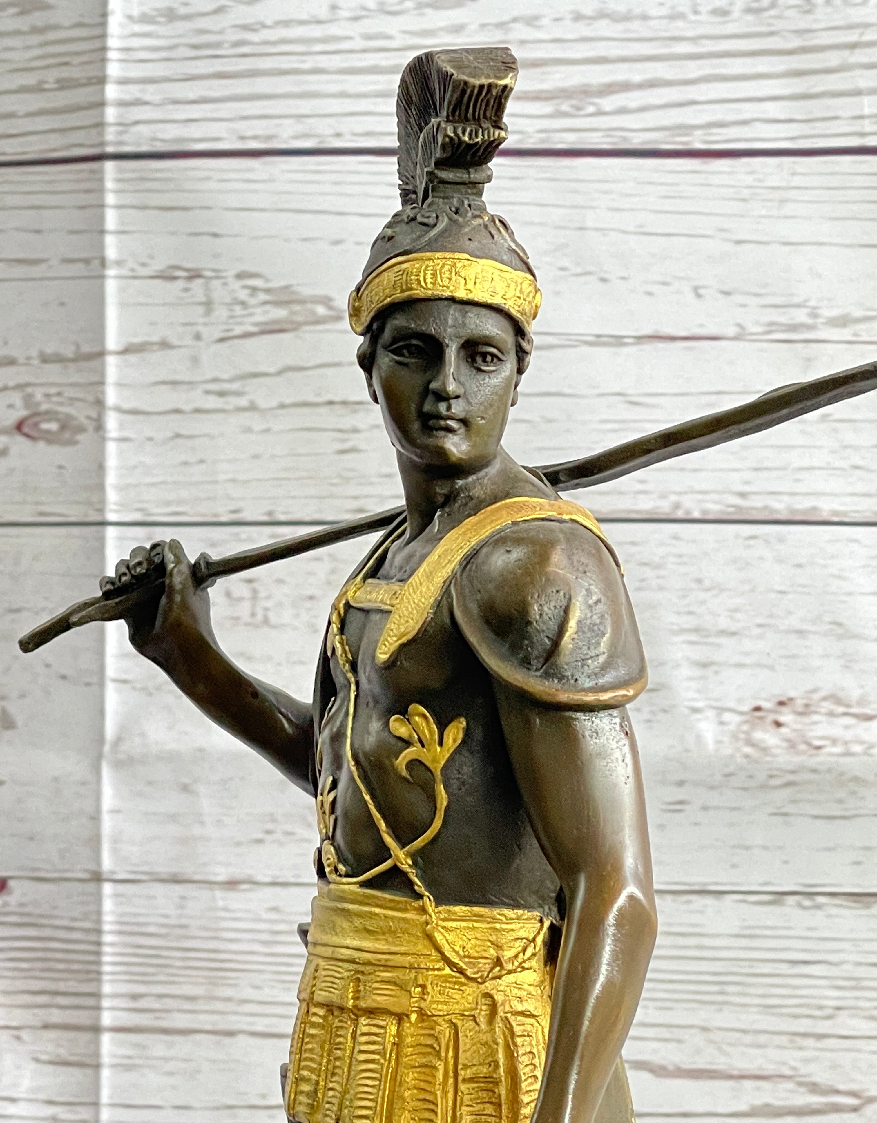 ODYSSEUS Greek Warrior Roman Signed Bronze Art Sculpture Statue 16" x 9.5"
