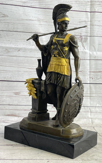 ODYSSEUS Greek Warrior Roman Signed Bronze Art Sculpture Statue 16" x 9.5"