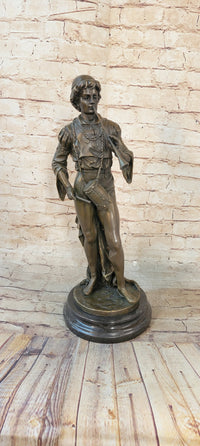 French Civil War Drummer Trumpeter Bronze Sculpture Art