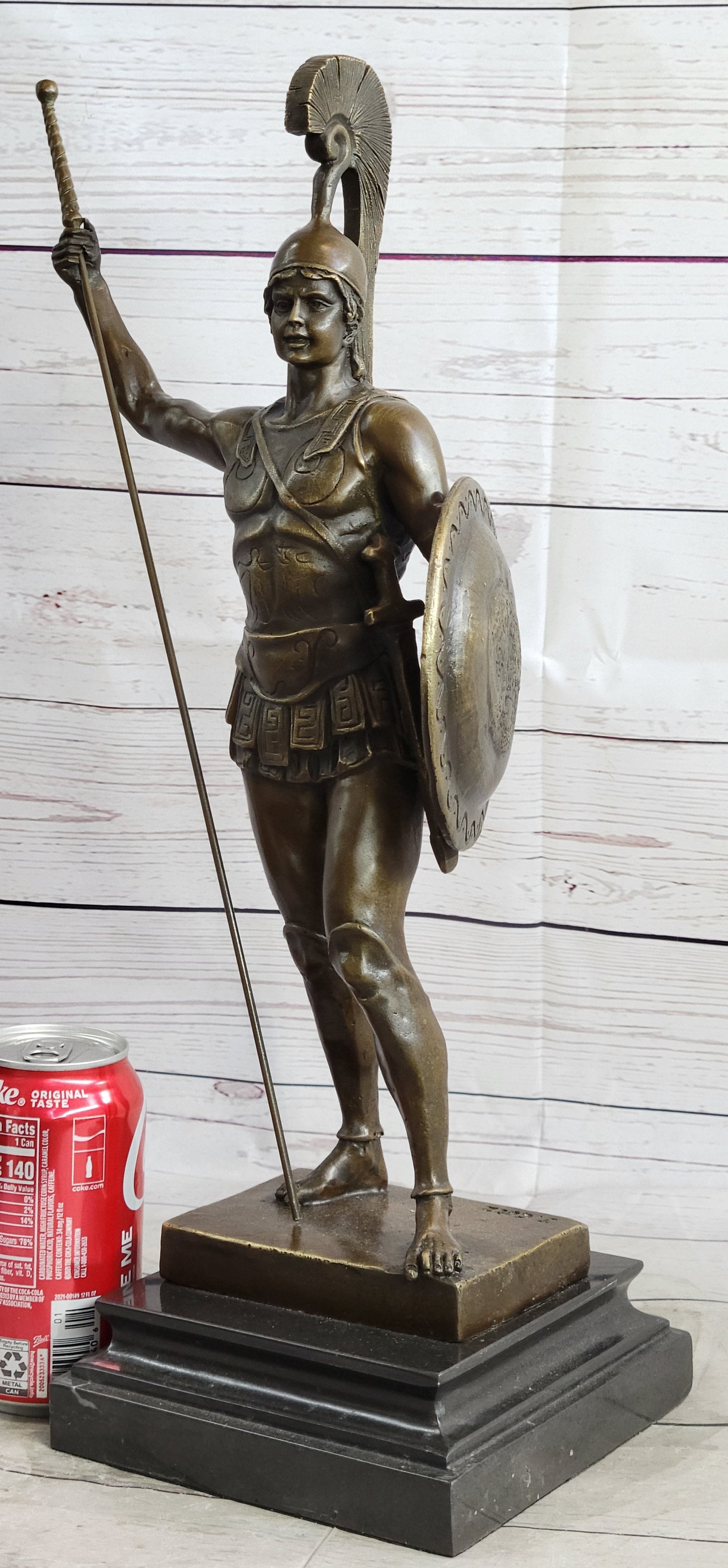 Achilles Warrior Bronze Sculpture by Johannes Gotz