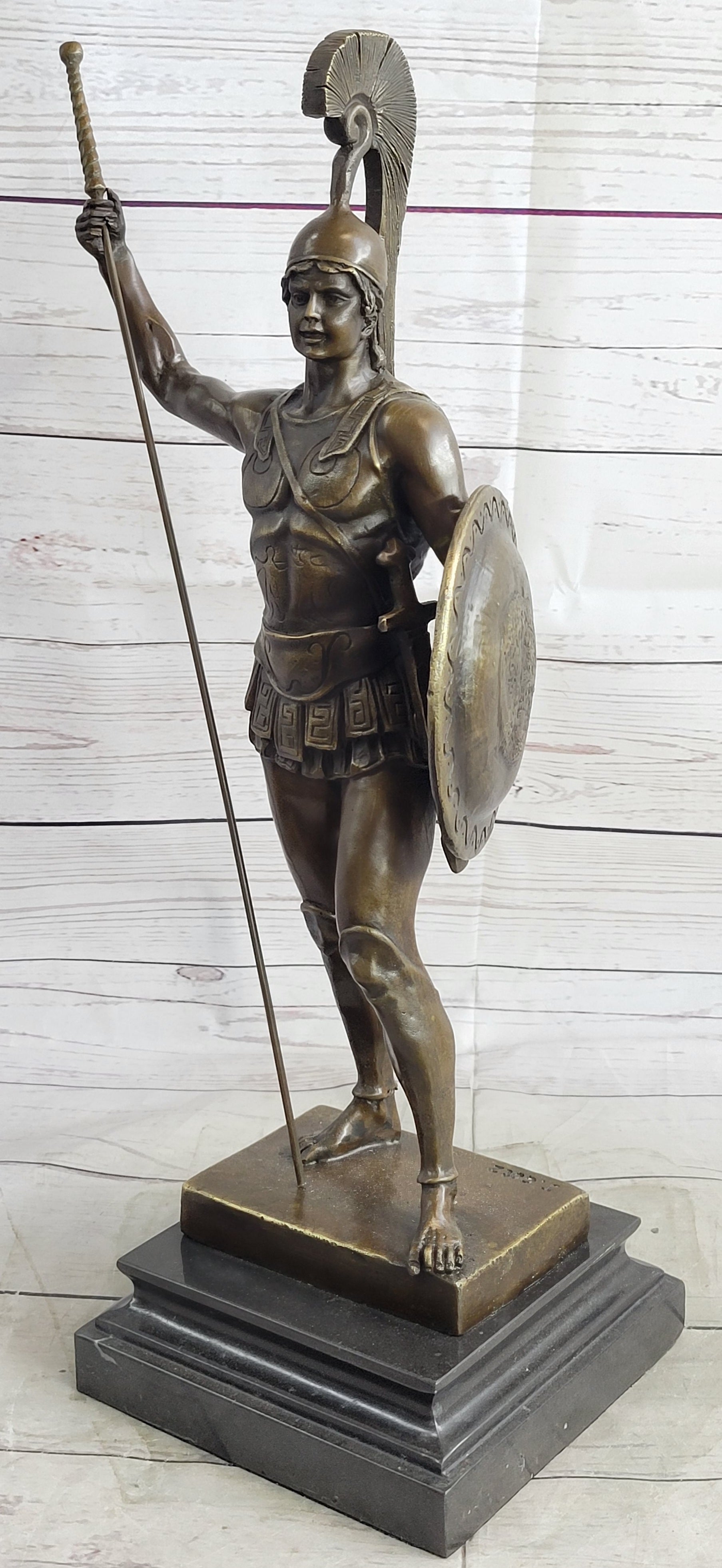 Achilles Warrior Bronze Sculpture by Johannes Gotz
