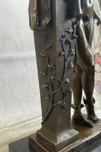 A Secret from on High after Hyppolite Moulin Mercury Hermes Bronze Statue Sculpture 17" x 10"