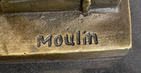 A Secret from on High after Hyppolite Moulin Mercury Hermes Bronze Statue Sculpture 17" x 10"
