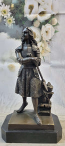 Saint Joan of Arc Bronze Sculpture Fremiet 12" x 5"