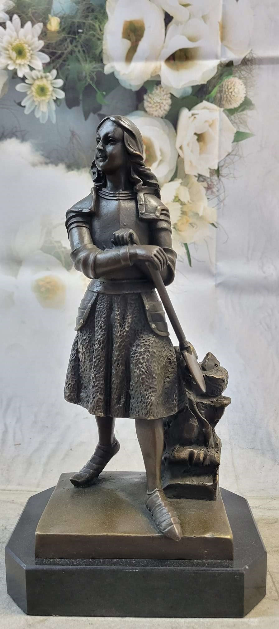 Saint Joan of Arc Bronze Sculpture Fremiet 12" x 5"