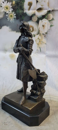 Saint Joan of Arc Bronze Sculpture Fremiet 12" x 5"