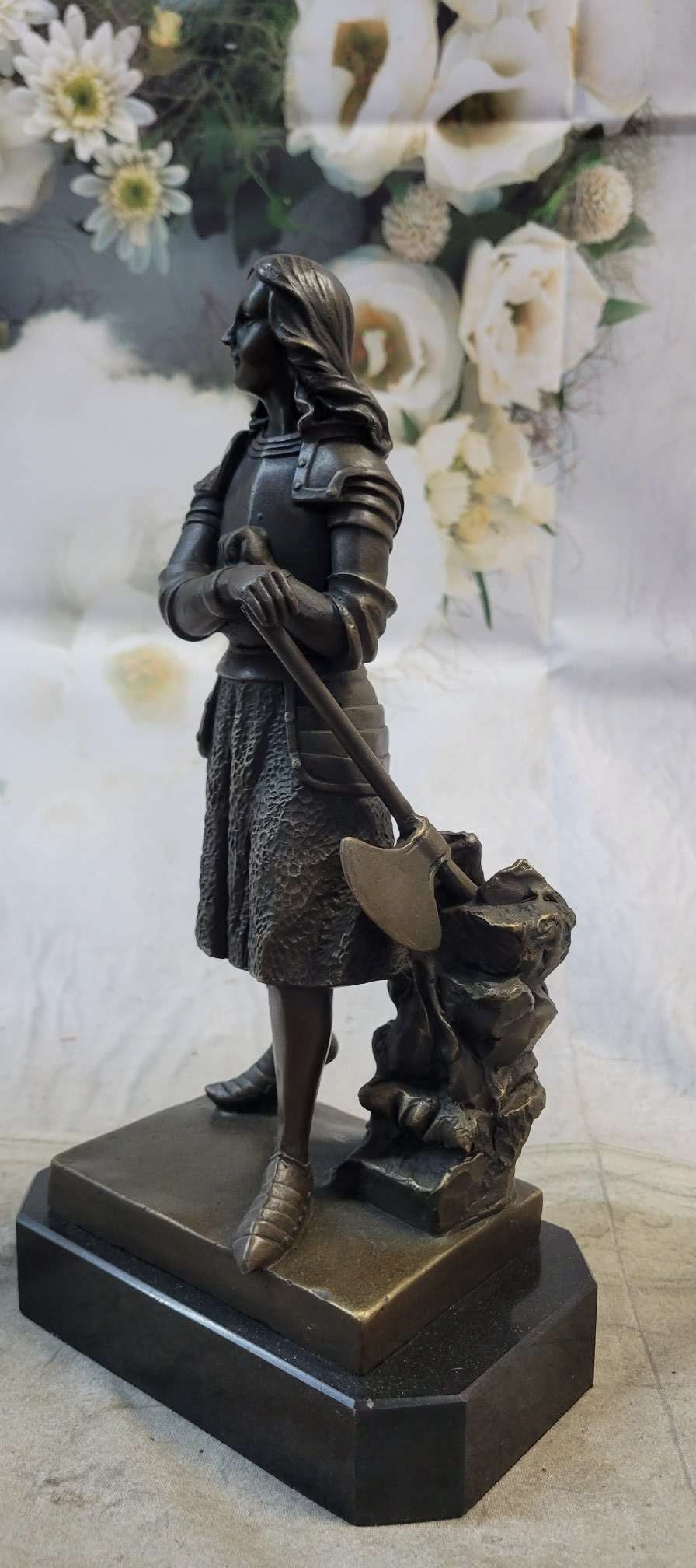 Saint Joan of Arc Bronze Sculpture Fremiet 12" x 5"