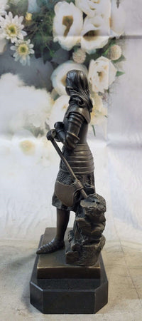 Saint Joan of Arc Bronze Sculpture Fremiet 12" x 5"