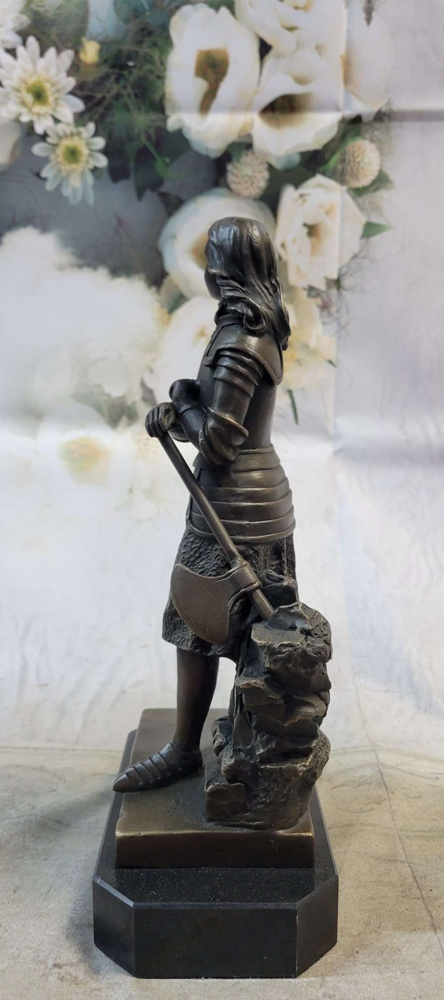 Saint Joan of Arc Bronze Sculpture Fremiet 12" x 5"
