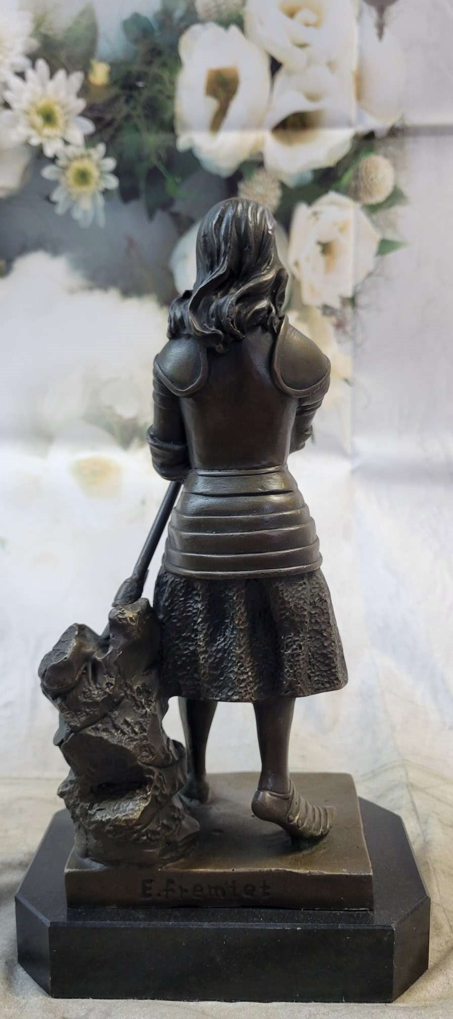 Saint Joan of Arc Bronze Sculpture Fremiet 12" x 5"