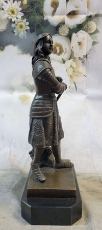 Saint Joan of Arc Bronze Sculpture Fremiet 12" x 5"