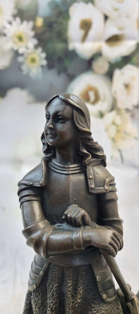 Saint Joan of Arc Bronze Sculpture Fremiet 12" x 5"