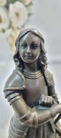 Saint Joan of Arc Bronze Sculpture Fremiet 12" x 5"