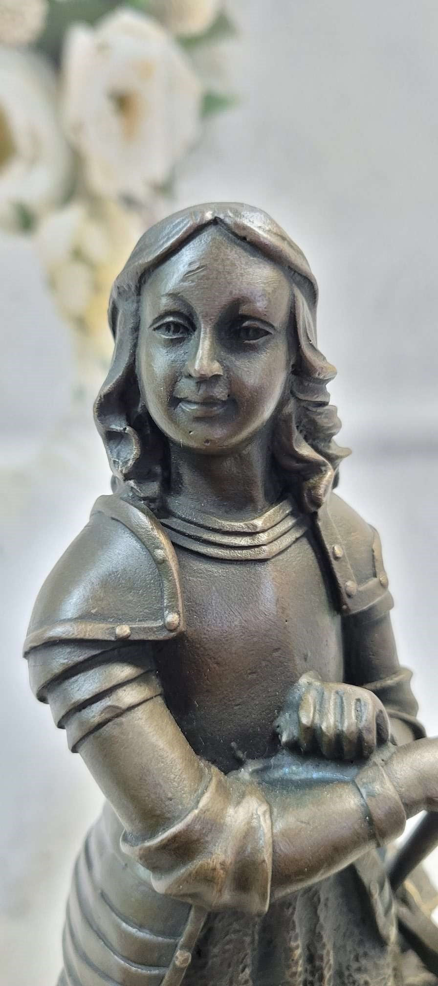 Saint Joan of Arc Bronze Sculpture Fremiet 12" x 5"