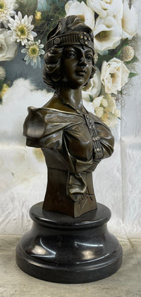 Large Sexy Goddess By French Artist Villanis Bronze Sculpture Sale
