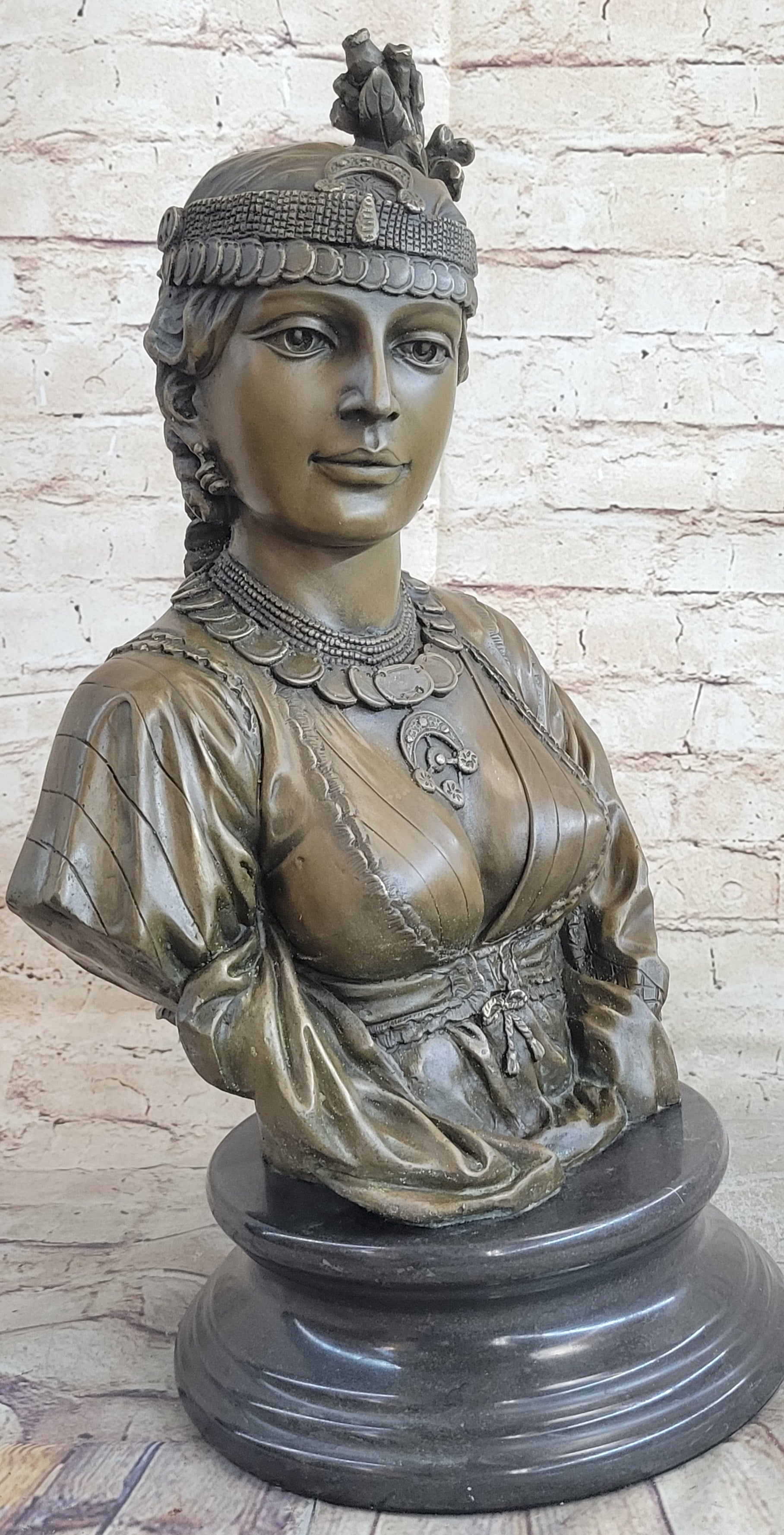 Pocahontas Bronze Bust 19" x 11"