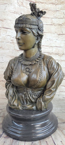Pocahontas Bronze Bust 19" x 11"