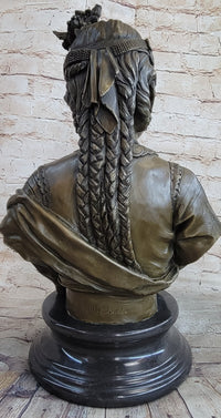 Pocahontas Bronze Bust 19" x 11"
