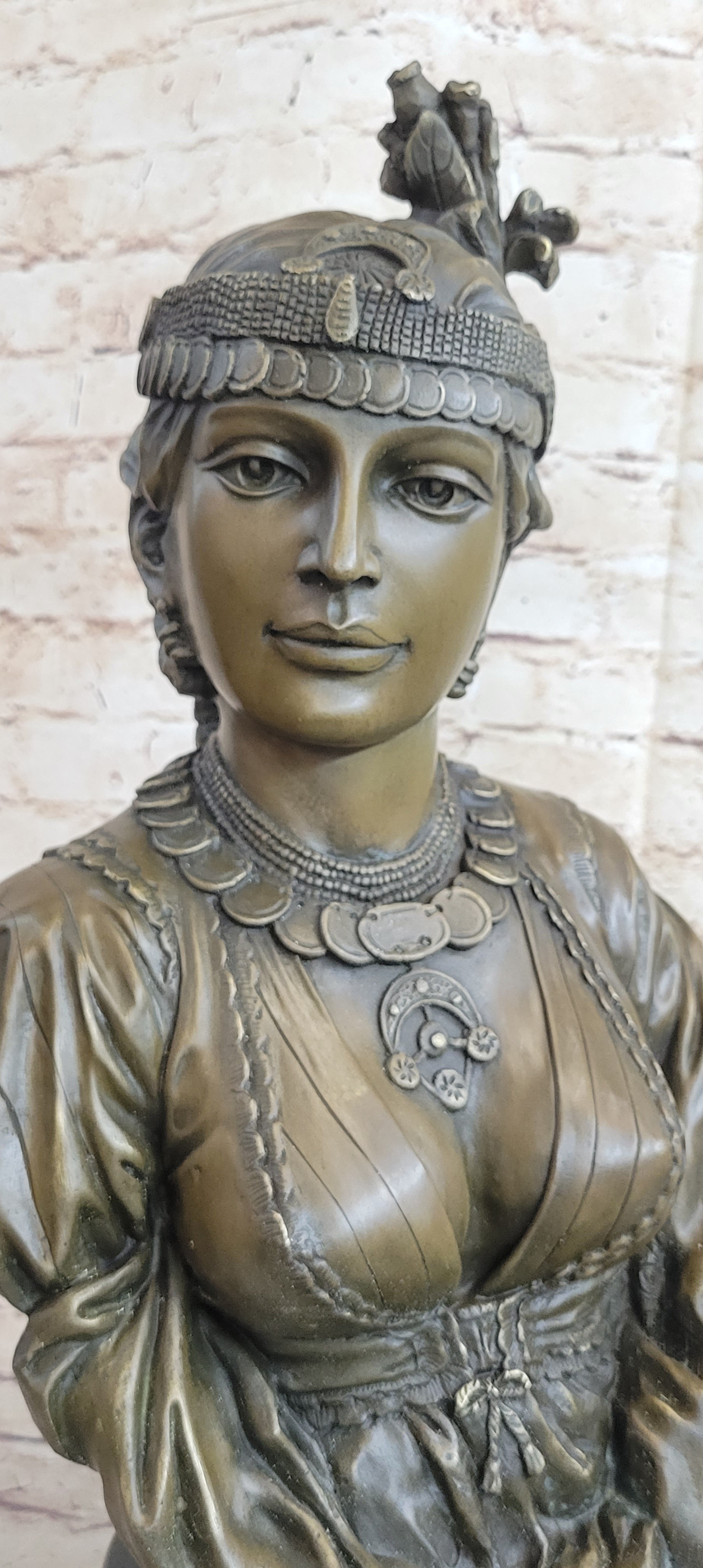 Pocahontas Bronze Bust 19" x 11"