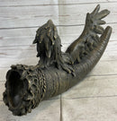 Native American Warrior With Eagle Headdress Bronze Sculpture