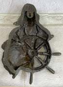 Signd Original B.Wood Wall Mount Ship Pirate Bronze