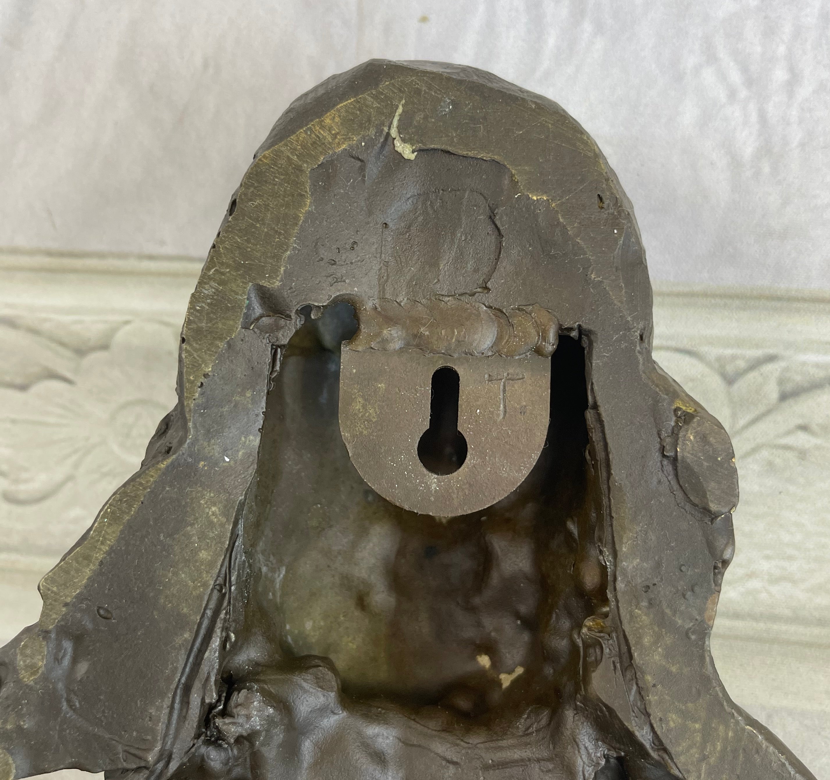Signd Original B.Wood Wall Mount Ship Pirate Bronze