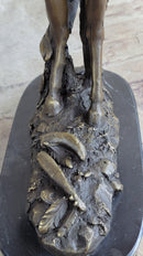 American Indian Chief Riding Horse Bronze Sculpture