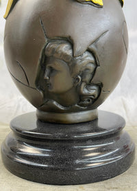Art Deco/Nouveau Portrait of a Girl Bronze Sculpture