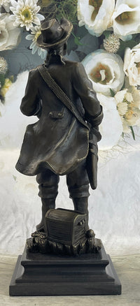 Pirate With Treasure Chest and Sword Bronze Sculpture 14" x 5"