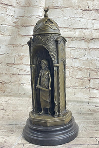 Peeping Ali Ottoman Turkish Arab Harem Warrior & Nude Female Figure Bronze Sculpture
