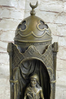 Peeping Ali Ottoman Turkish Arab Harem Warrior & Nude Female Figure Bronze Sculpture