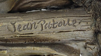Signed Patoue Cowboy with Rope Bronze Sculpture