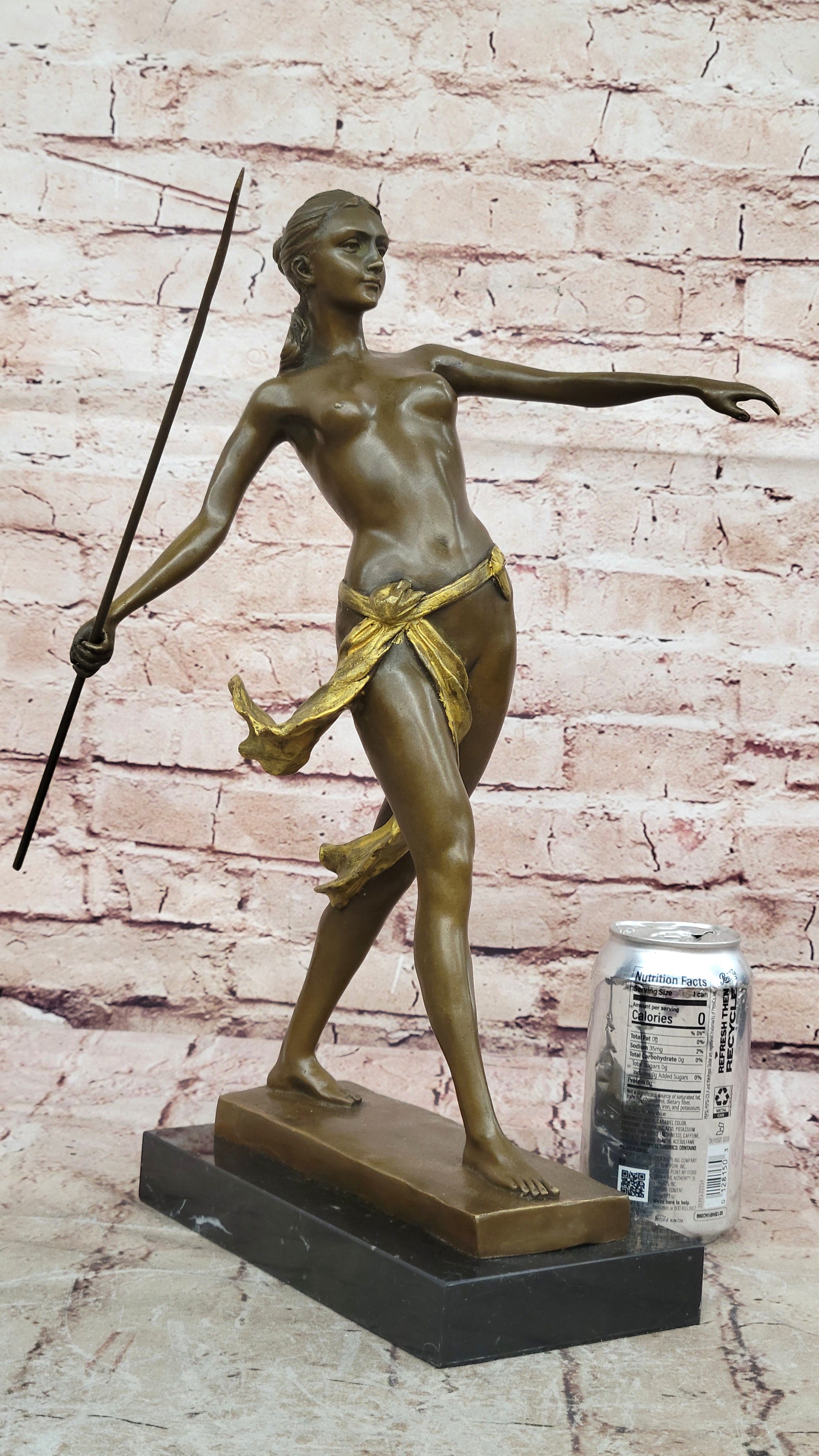 Diana the Huntress Bronze Female Warrior Artemis Sculpture