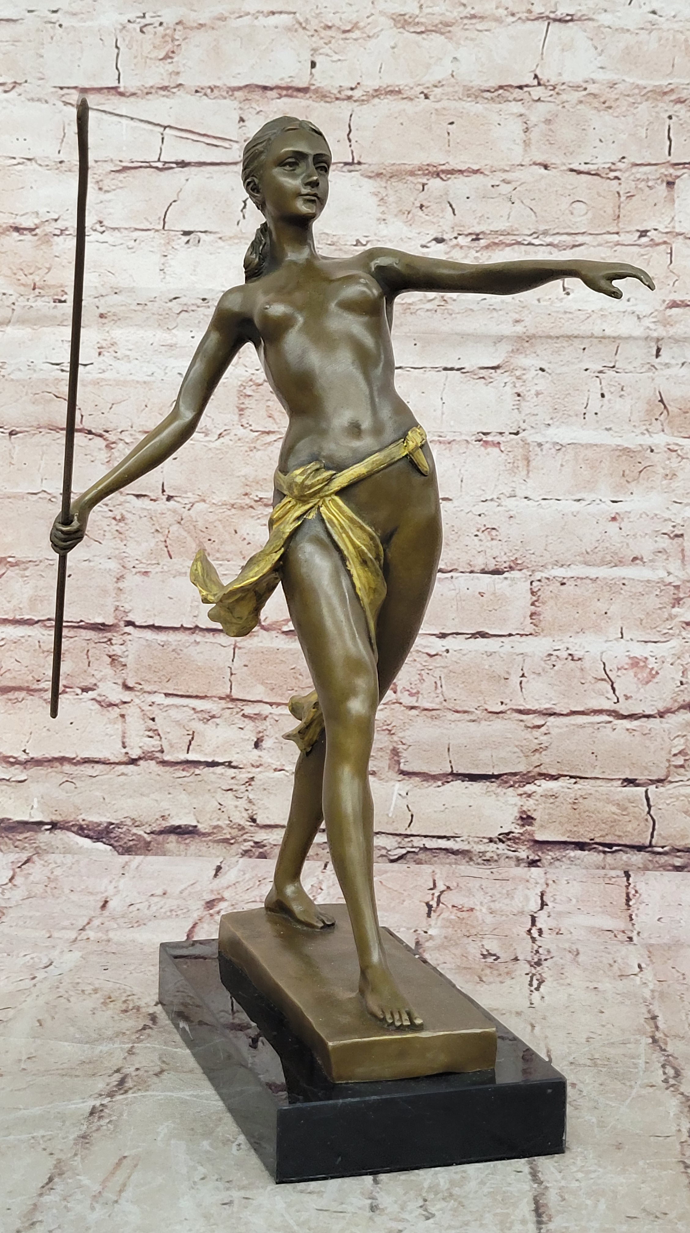 Diana the Huntress Bronze Female Warrior Artemis Sculpture
