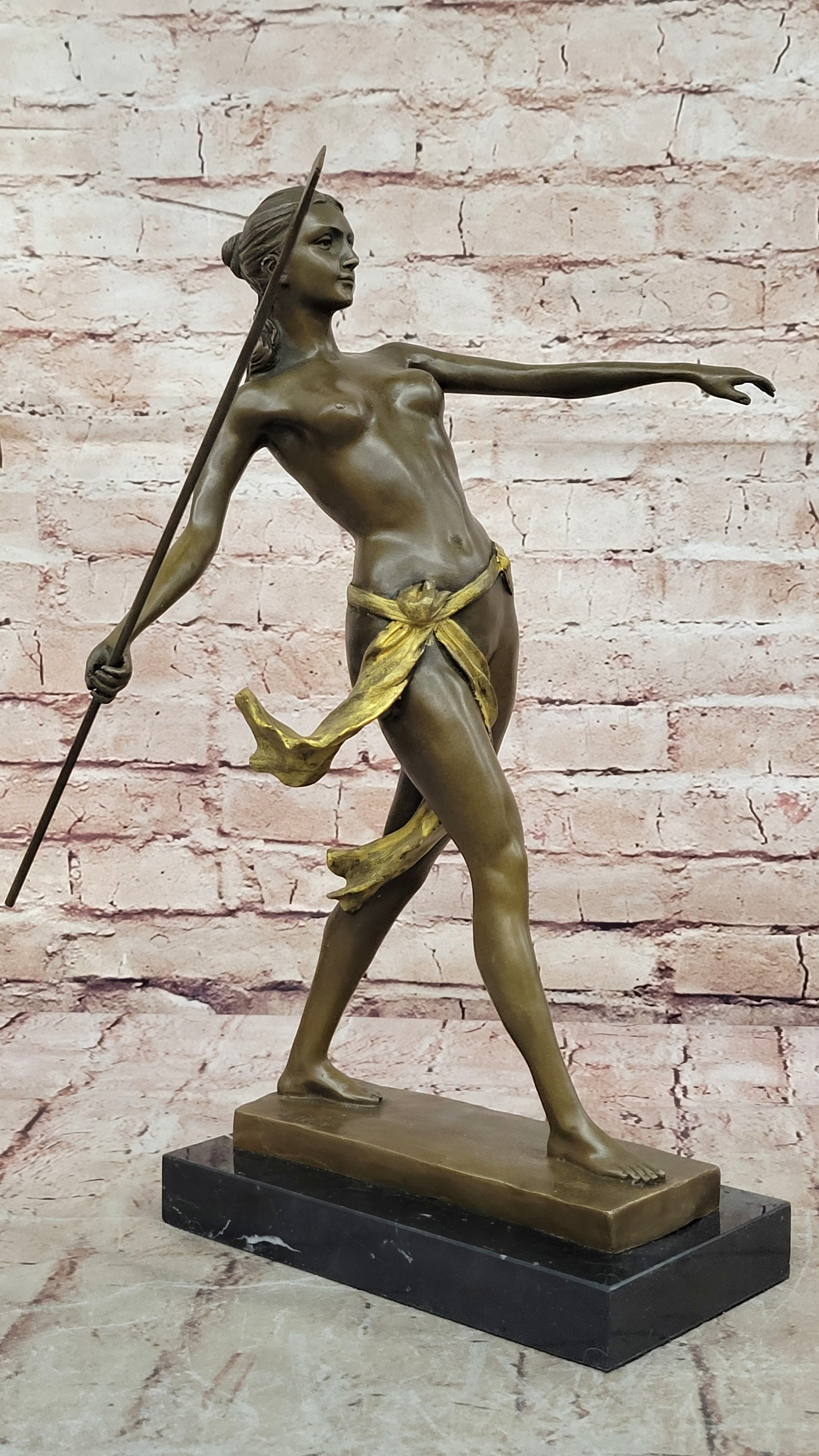 Diana the Huntress Bronze Female Warrior Artemis Sculpture