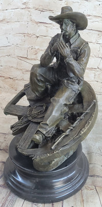Extra Large Lonely Cowboy Western Art Bronze Sculpture