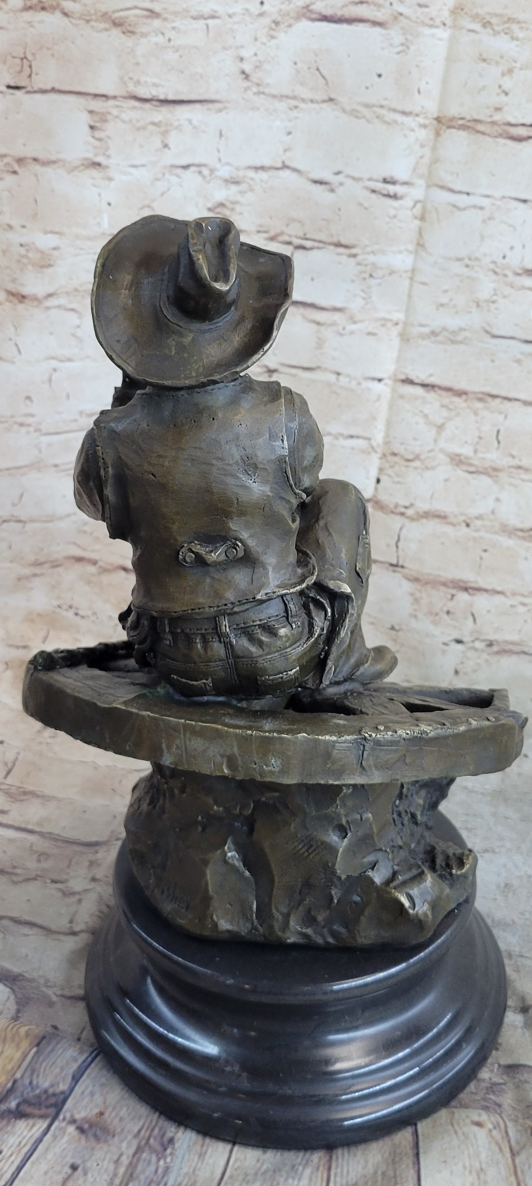 Extra Large Lonely Cowboy Western Art Bronze Sculpture