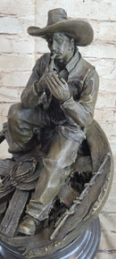 Extra Large Lonely Cowboy Western Art Bronze Sculpture