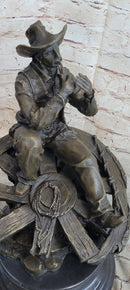 Extra Large Lonely Cowboy Western Art Bronze Sculpture