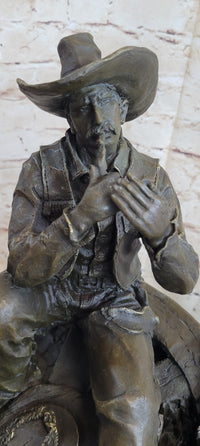 Extra Large Lonely Cowboy Western Art Bronze Sculpture