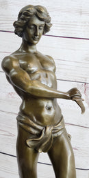 Loys Potet Lion Slayer Bronze Metal Sculpture Art Deco