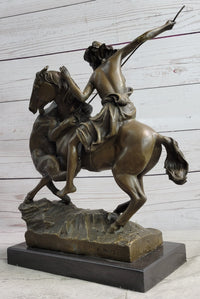 Nude Mounted Amazon Attacked by a Panther by Karl Kiss Bronze Sculpture Statue