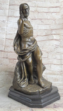 Jesus Christ Seated Bronze Sculpture Marble Base by Valli