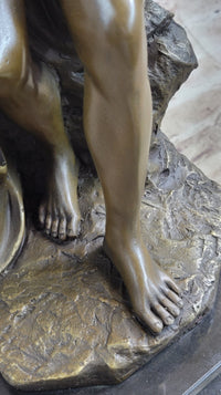 Jesus Christ Seated Bronze Sculpture Marble Base by Valli