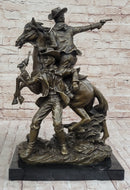 Hot Cast Bronze Cowboy Gunslinger Outlaw on Horseback