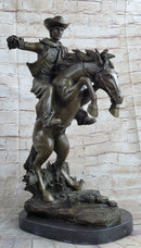 Bronco Buster Country Western Art Bronze Sculpture Cowboy on Horseback