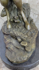 Bronco Buster Country Western Art Bronze Sculpture Cowboy on Horseback
