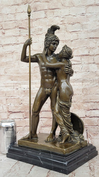 Spartan King Leonidas & Gorgo Bronze Sculpture Figure