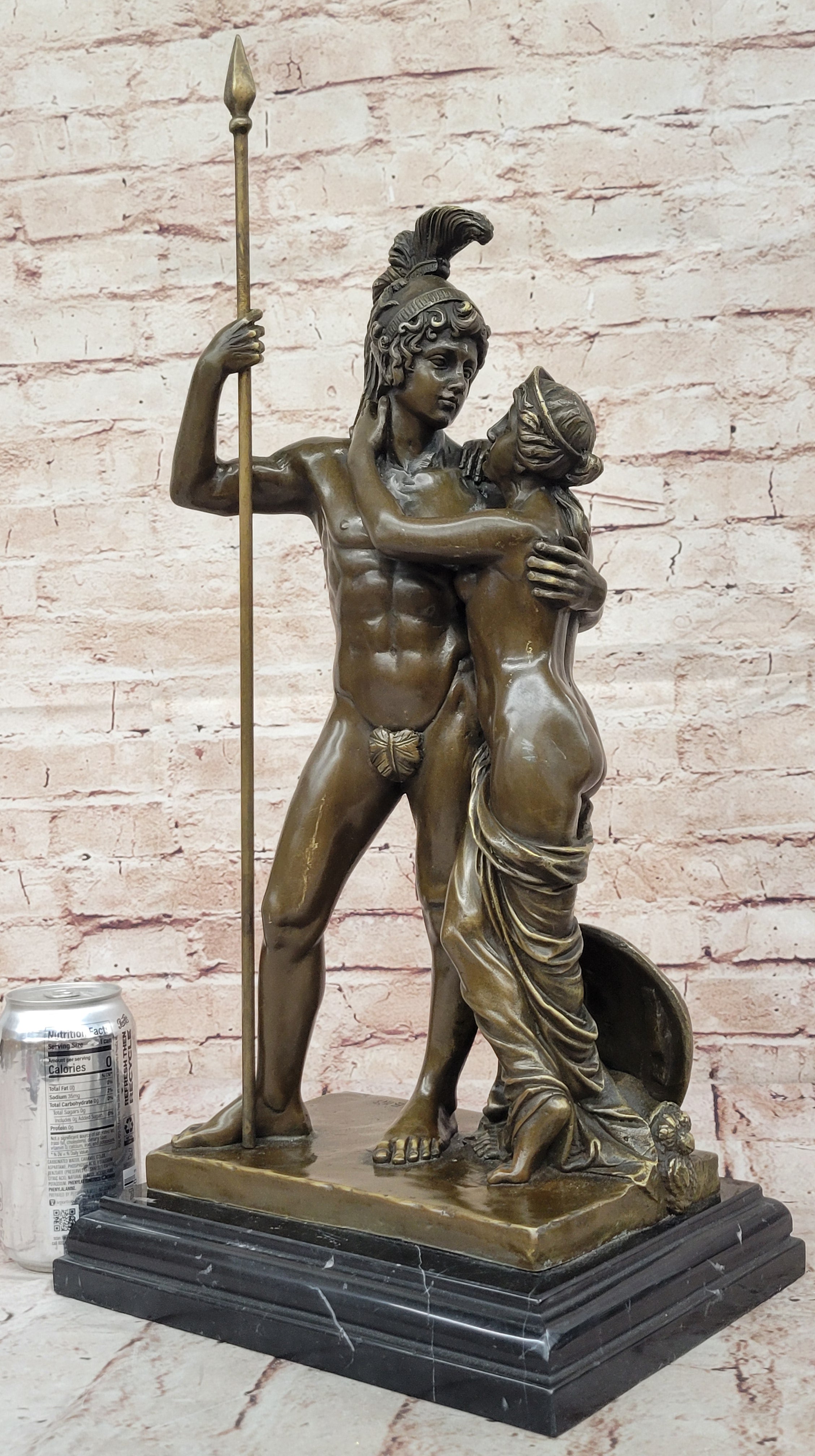 Spartan King Leonidas & Gorgo Bronze Sculpture Figure