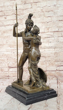 Spartan King Leonidas & Gorgo Bronze Sculpture Figure